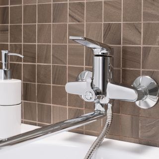 Смеситель для ванны с душем РМС SL121-006E хром